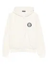 Emporio Armani Hooded Knitwear With Ribbed Cuffs And Hem In White