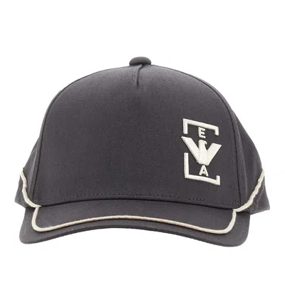 Emporio Armani Logo Embroidery Baseball Cap In Grey