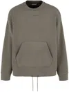 Emporio Armani Logo-embroidery Modal-blend Jersey Sweatshirt In Brown