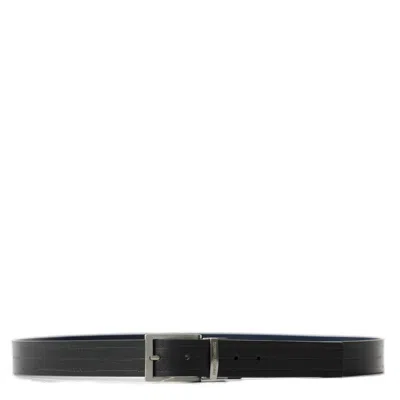 Emporio Armani Logo Engraved Buckled Belt In Black