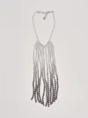 Emporio Armani Girocollo Boules Con Frange Sfumate Necklace In Grey