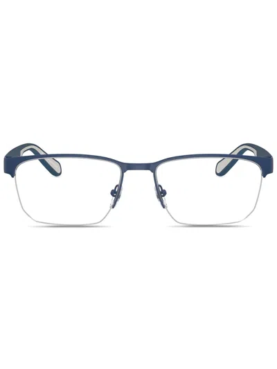 Emporio Armani Logo-engraved Glasses In Blue