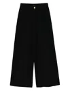 Emporio Armani Wide-leg Trousers Lamé Effect In Black