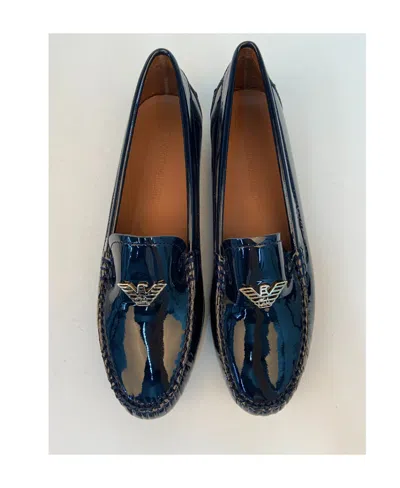 Emporio Armani Logo Flat Shoes In Multicolor