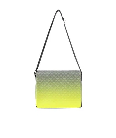 Emporio Armani Logo Gradient Shoulder Bag In Yellow