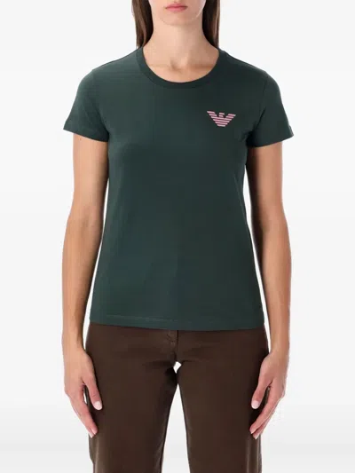 Emporio Armani New York Capsule Collection Oversized Printed Jersey T-shirt In Green