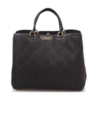 Emporio Armani Logo Handbag In Black