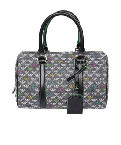 Emporio Armani Logo Handbag In Gray