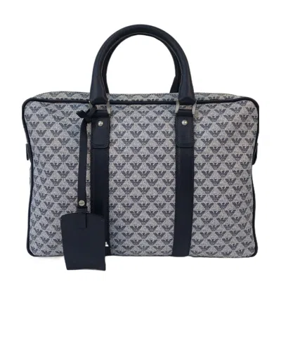 Emporio Armani Logo Handbag In Gray