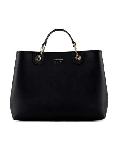 Emporio Armani Logo Handbag In Black