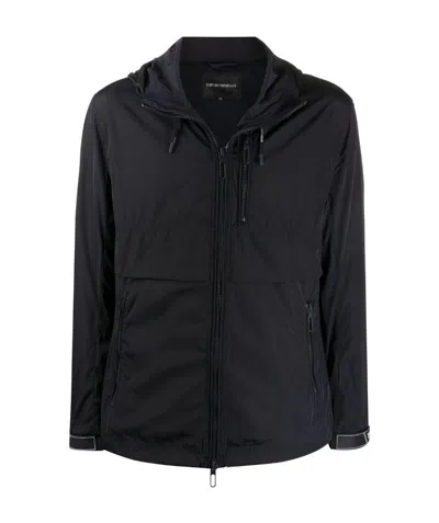 Emporio Armani Logo Hat Casual Jacket In Black