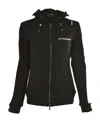 Emporio Armani Hooded Sports Leisure Jacket In Black