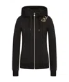 Emporio Armani Logo Hooded Casual Jacket In Black