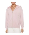 Emporio Armani Logo Hooded Zipper Sweatshirt In Pink