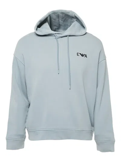 Pre-owned Emporio Armani Logo Hoodie In Blue