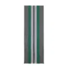Emporio Armani Logo Inlaid Scarf In Gray