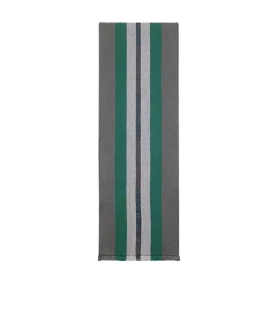 Emporio Armani Logo Inlaid Scarf In Gray