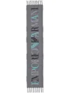 Emporio Armani Logo-intarsia Scarf In Black