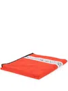 Emporio Armani Logo-jacquard Beach Towel In Red