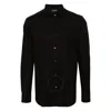 Emporio Armani Cotton Poplin Shirt With Buttoned Cuffs And Curved Hem
