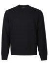 Emporio Armani Logo Wool Sweater In Blue