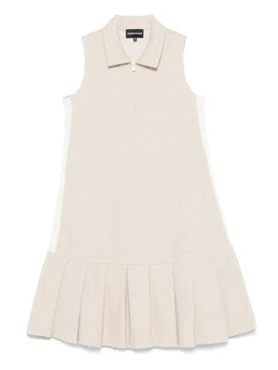 Emporio Armani Kids' Logo-jacquard Dress In 中性色