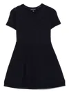 Emporio Armani Logo-jacquard Dress In Blue
