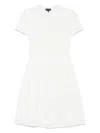 Shop Emporio Armani Logo-jacquard Dress In White