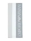 Emporio Armani Logo-jacquard Fringed Scarf In Multi