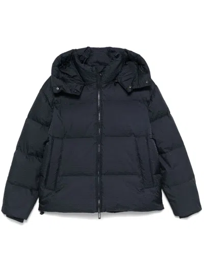 Emporio Armani Logo-jacquard Jacket In Blue