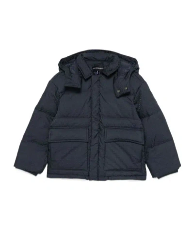 Emporio Armani Logo-jacquard Jacket In Black