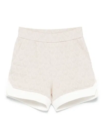 Emporio Armani Babies' Logo-jacquard Jersey Shorts In 中性色