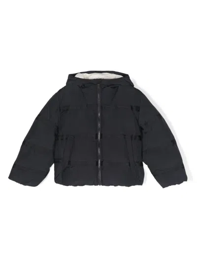 Emporio Armani Kids' Logo-print Puffer Jacket In Blue
