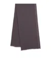 Emporio Armani Logo Jacquard Scarf In Brown