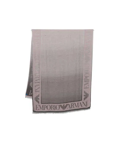 EMPORIO ARMANI LOGO-JACQUARD SCARF