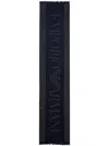 Emporio Armani Logo-jacquard Scarf In Grey