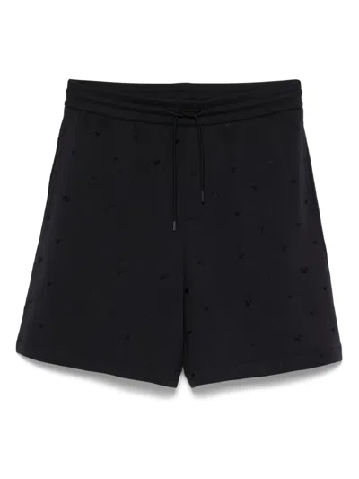 Emporio Armani Logo Print Cotton Shorts
