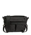Emporio Armani Logo Jacquard Shoulder Bag In Black