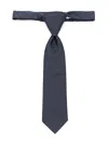 Emporio Armani Logo-jacquard Silk Tie In 蓝色