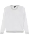 Emporio Armani Women's Jacquard Logo Sweater In Grey