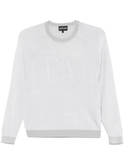 EMPORIO ARMANI LOGO-JACQUARD SWEATER