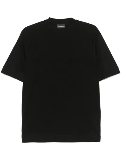 Emporio Armani Men's Allover Logo T-shirt In Blue