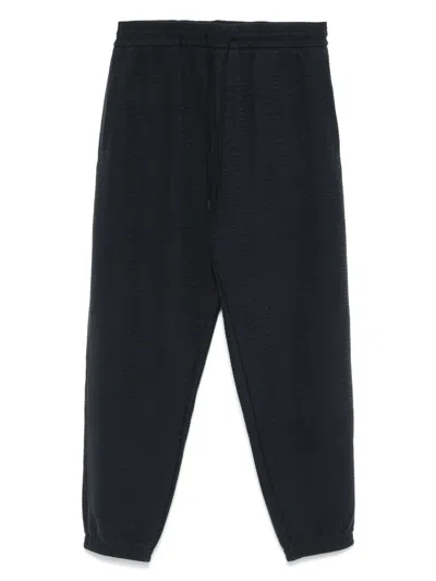 EMPORIO ARMANI LOGO-JACQUARD TRACK PANTS