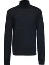 Emporio Armani Mock Pullover In Black