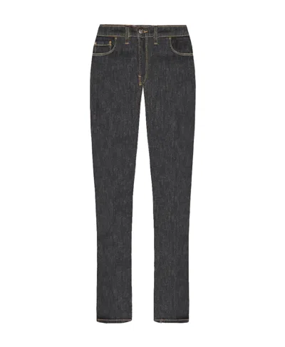 Emporio Armani Logo Jeans In Black