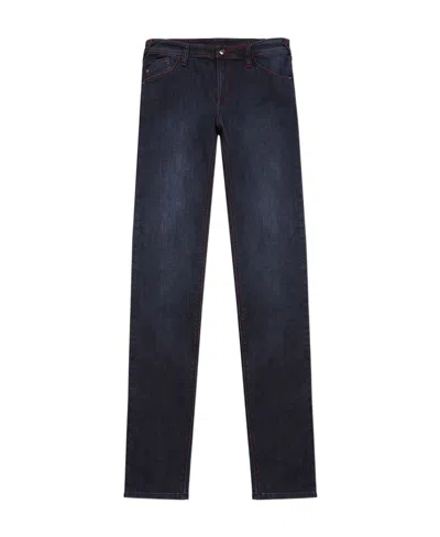 Emporio Armani Logo Jeans In Black