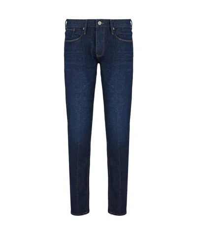 Emporio Armani Logo Jeans In Black