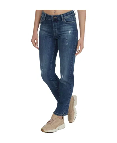 Emporio Armani Logo Jeans In Blue