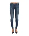 Emporio Armani Logo Slim Jeans In Blue