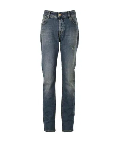 Emporio Armani Logo Jeans In Gray